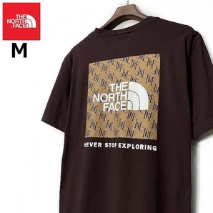 売切り【正規新品】THE NORTH FACE◆S/S BOX NSE TEE 半袖 Tシャツ US限定 ボックスロゴ グラフィック 男女兼用 キャンプ(M)茶 180902-15の画像2