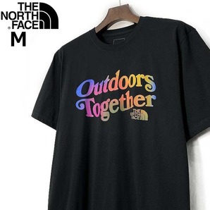 売切り【正規新品】THE NORTH FACE◆S/S PRIDE TEE 半袖 Tシャツ US限定 グラフィック レインボー 男女兼用 アウトドア(M)黒 180902-18の画像2