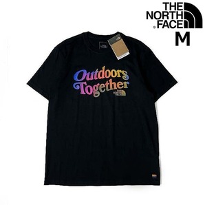 売切り【正規新品】THE NORTH FACE◆S/S PRIDE TEE 半袖 Tシャツ US限定 グラフィック レインボー 男女兼用 アウトドア(M)黒 180902-18の画像1