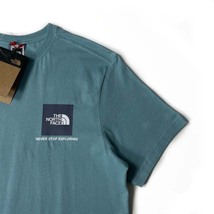 売切り【正規新品】THE NORTH FACE◆SMALL BOX SS 半袖 Tシャツ US限定 ボックスロゴ 男女兼用 キャンプ アウトドア(M)水色 青 180902-20_画像4