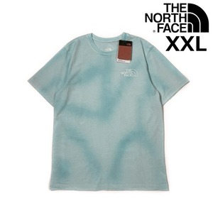 売切り【正規新品】THE NORTH FACE SHORT SLEEVE DYE TEE 半袖 Tシャツ US限定 後染め キャンプ 男女兼用(XXL)水色 タイダイ柄 180902-5