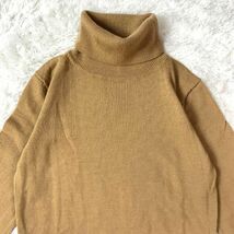 カルバンクラインウールタートルネックセーターベージュCalvin Klein リブニット ウール100％ M B5820_画像2