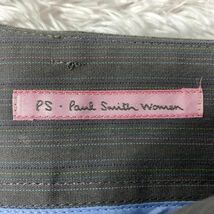 ピーエスポールスミスストライプタイトスカートグレーPS Paul Smith カジュアル ビジネス オフィス バックスリット有 38 B5848_画像8