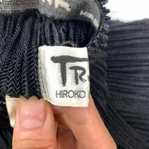 コシノヒロコワッシャー加工ロングタイトスカートブラックTRUNK KOSHINO HIROKO カジュアル ボディーライン 裏地無 ９ B5850_画像6