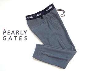 * new goods *PEARLY GATES Pearly Gates / W80-90./ PG89 Logo print stretch jogger pants / size 5