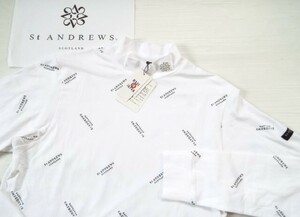 ☆新品☆St ANDREWS セントアンドリュース / ロゴプリント ストレッチ ハイネックシャツ (株)TSI 定価14,300円 / サイズL