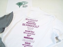 ★美品★BEAMS GOLF ビームスゴルフ / マルチロゴ 配色 モックネックシャツ / サイズＭ_画像2