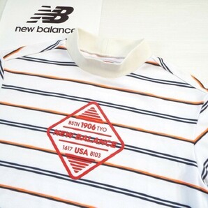 ★美品★New Balance golf ニューバランス ゴルフ / サイズ７ / NBG BSTN ボーダー ハイネックシャツ 吸汗速乾 / 保温 / UVカットの画像4