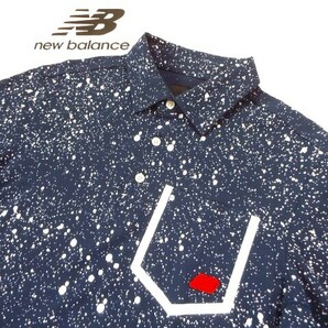 ★美品★New Balance golf ニューバランス ゴルフ / NB ペイントデザイン プルオーバーシャツ / サイズ５の画像4