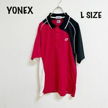 YONEX ヨネックス ゲームシャツ メンズ　Lサイズ　テニス バドミントン 半袖　ウェア VERY COOL ベリークール　レッド　ブラック　ホワイト_画像2