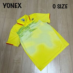 YONEX ヨネックス テニス バドミントン ゲームシャツ　メンズ　Oサイズ　半袖　ベリークール機能 刺繍ロゴ　イエロー　黄色