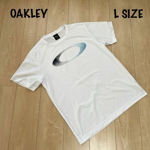 OAKLEY オークリー 半袖Tシャツ メンズ Lサイズ ホワイト 白 速乾 シャツ スポーツウェアの画像1