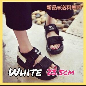 新品 23.5 厚底スポーツサンダル ブラック×ホワイト インスタグラマー愛用