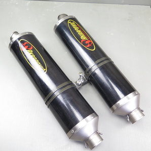 ☆CBR1100XXスーパーブラックバードSC35 AKRAPOVIC Ovalフルエキゾーストマフラーツインテールカーボンサイレンサー アクラボビッチ 221114の画像3