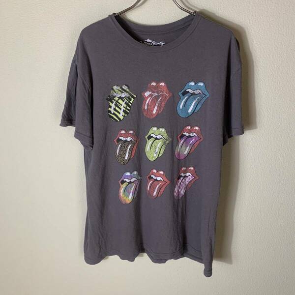 The Rolling Stones バンド Tシャツ 半袖 古着 グレー ローリングストーンズ