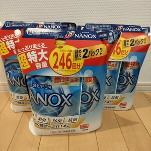 送料無料　トップ スーパーナノックス [つめかえ用] 1230g × 6個 詰め替え 液体洗剤 NANOX