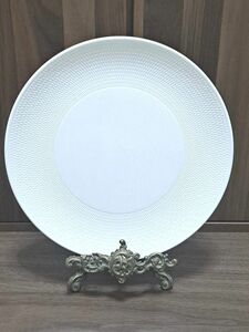 WEDGWOOD ウェッジウッド ジオ プレート28cm 大皿　白　シンプル　プレート　丸皿　ディナープレート　ケーキ皿　パスタ皿