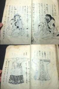 アイヌ関係！肉筆画多数！三国通覧図説！アイヌ民族衣装アツシ厚司織タマサキシトキマキリ刀他　　　　検古文書和本砂澤ビッキBIKKY木彫熊