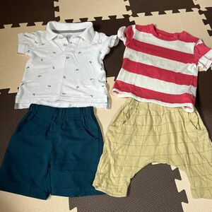 男の子服まとめ売り 半袖Tシャツ ハーフパンツ西松屋90cm 子供服 男の子