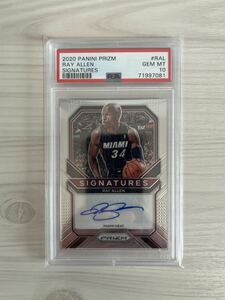 ray allen 2020-21 panini prizm basketball auto PSA10 レイ・アレン 鑑定済み サインカード miami heat マイアミ・ヒート