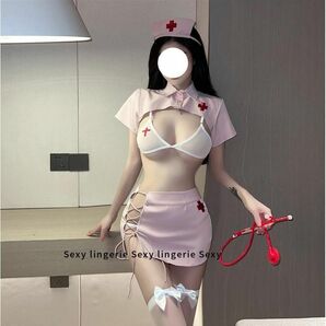【大人気】セクシーランジェリー　コスプレ　ナース　衣装 看護婦　タイツ付き コスプレ衣装 ナイトウェア