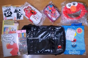  Sesame Street Elmo kz10 point set school bag, a stay set, stationery * miscellaneous goods another new goods unused 