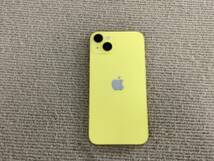 1円 美品 アップル iPhone 14 Plus 128GB Yellow 携帯 黄色 TY075_画像3