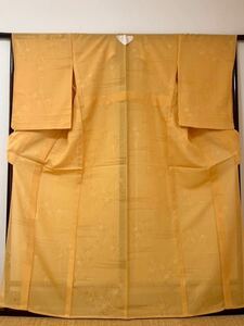  unused . summer kimono discipline attaching single . one . orange color series undecorated fabric visit wear 