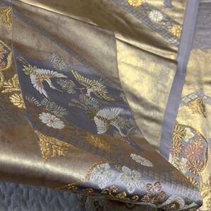 袋帯 西陣織伝統工芸士 織物 華鶴文様 きもの 呉服 和装 正絹 の画像7