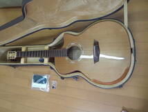 ワッシュバーン エレクトリックアコースティックギター Washburn WCG66SCE 6-String Grand Auditorium Cutaway Acoustic Guitar - Natural_画像1