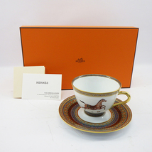 HERMES エルメス シュヴァルドリアン カップ＆ソーサー 箱付き テーブルウェア 食器 65-2593444【O商品】_画像1