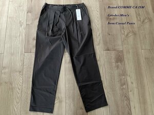 新品 COMME CA ISM MEN コムサイズム 超軽量 らくらく ワンタック パンツ 14ブラウン Lサイズ 51PA01 定価6,400円