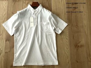 新品 COMME CA ISM MEN コムサイズム 吸水速乾 カノコ 半袖ポロシャツ 01ホワイト Lサイズ 69CC10 定価3,900円