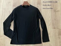 新品サンプル COMME CA ISM コムサイズム 無地 ロングスリーブTシャツ 05ブラック Mサイズ 9999_画像1