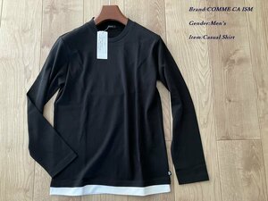 新品 COMME CA ISM MEN コムサイズム エッセンシャルコットン Ｔシャツ 05ブラック Mサイズ 64TG02 定価3,400円