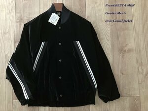 Новая коммунальная биография CA Beeta Men Betamen, сделанные в Японии Micro Belvet Track Jacket 05 Black M Size 13be05 Цена 61 600 иен