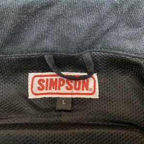 ７３ 美品 SIMPSON シンプソン ライダース－ジャケット ナイロンジャケット インナーダウン付 Ｌサイズ プロテクター装備 3シーズン対応 の画像6