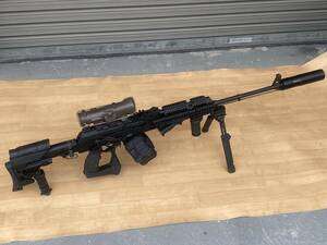 GHK made AK74|AK105 ZENIT custom SPECTER DR scope |350 ream drum magazine attaching life ru gas blowback 