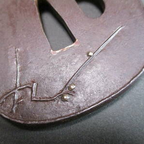 江戸期 鉄鍔 象嵌 「梅図」               日本刀 武具 甲冑の画像7