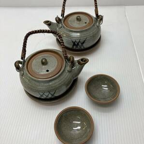 神崎屋 土瓶 ペア 土瓶蒸し セット 松茸 高松 和食器 陶器 美品の画像4