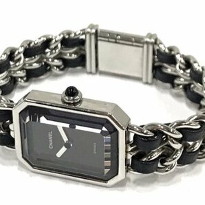 シャネル プルミエール Mサイズ クォーツ 腕時計 ブラック文字盤 スクエアフェイス 未稼働品 ブランド小物 CHANELの画像6