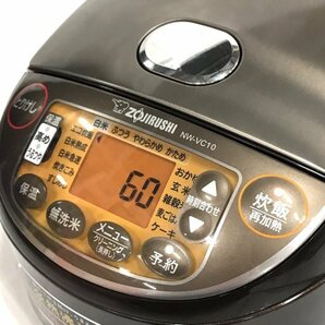 ZOJIRUSHI NW-VC10 極め炊き IH炊飯器 5.5合炊き 通電確認済み 2021年製 ブラウン 象印の画像3