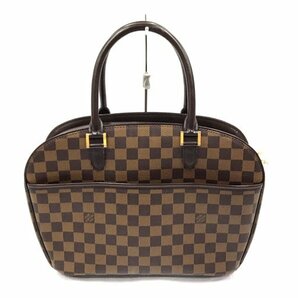 ルイヴィトン N51282 ダミエ サリア オリゾンタル ハンドバッグ ファスナー開閉 ブラウン系 LOUIS VUITTON QR043-292の画像3