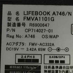 FUJITSU LIFEBOOK A Series A746/N Core i5-6300U 2.40GHz メモリ/4GB SSD/128GB ノートパソコン PC Win10Proの画像7