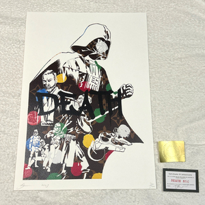 DEATH NYC ダースベイダー STARWARS ヴィトン LOUISVUITTON オビワン 世界限定100枚 ポップアート アートポスター 現代アート KAWS Banksy