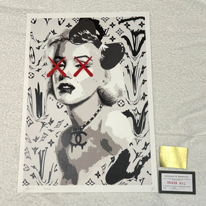 世界限定100枚 DEATH NYC マリリン・モンロー ヴィトン LOUISVUITTON カウズ CHANEL ポップアート アートポスター 現代アート KAWS Banksy