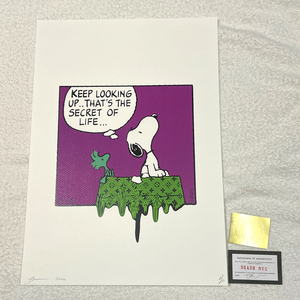 DEATH NYC スヌーピー SNOOPY ルイヴィトン LOUISVUITTON ポップアート PEANUTS 世界限定100枚 アートポスター 現代アート KAWS Banksy