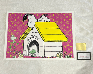 世界限定100枚 DEATH NYC スヌーピー SNOOPY ルイヴィトン LOUISVUITTON ポップアート PEANUTS アートポスター 現代アート KAWS Banksy