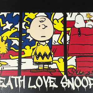 世界限定100枚 DEATH NYC スヌーピー SNOOPY チャーリーブラウン キースヘリング ポップアート アートポスター 現代アート KAWS Banksyの画像3