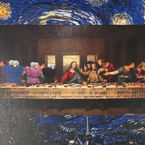 世界限定100枚 DEATH NYC 最後の晩餐 KAWS カウズ COMPANION ゴッホ Dismaland ポップアート アートポスター 現代アート Banksyの画像3
